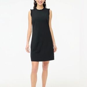NWT J Crew Factory Black Ruffleneck suiting dress SZ 6 & 8
